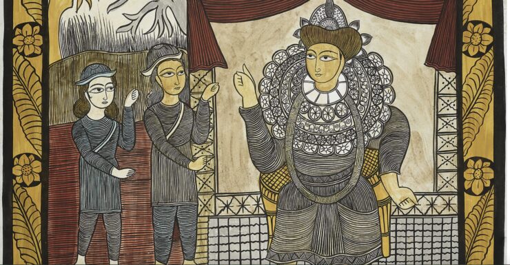 Scroll depicting Queen Elizabeth I